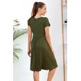 thumbnail image 7 of Women's Nursing Dress Summer Short Sleeve Patchwork Pregnancy Clothes with Pockets,Medium, 7 of 7