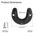 thumbnail image 2 of Uxcell 8Pcs Stainless Steel Closet Rod Brackets, 1.25inch Dia U-Shaped Open Type Wardrobe Holder with Screws, Shower Curtain Rod Pole End Supports Sockets Flange, Black, 2 of 6