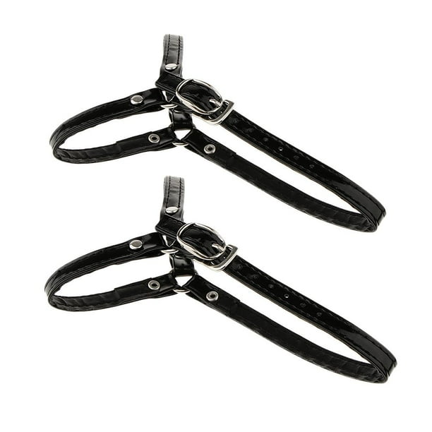 Cordones con cinta de Correas desmontables Perfecl cuero anti PU Negro