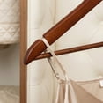 thumbnail image 4 of Unique Bargains 2Pcs Wood Durable Space Saving Home Clothes Hangers Black, 4 of 6
