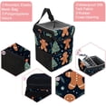 thumbnail image 2 of Gingerbread Man Car Trash Can: Foldable, with Lid, Leak-proof, Hanging Storage Bag - Trash Can for Car, 2 of 6