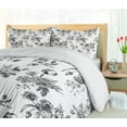 thumbnail image 4 of Ambesonne Vintage Duvet Cover Set, New Modern Art, 2-Calking, White and Black, 4 of 6