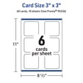 thumbnail image 5 of Avery Square Cards with Rounded Corners, 3" x 3", Matte White, 60ct, 5 of 8
