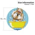 thumbnail image 3 of Disketp Dog Takes A Bath In The Bathtub Funny Coasters,4 Pcs Leather Coasters With Holder, Perfect Housewarming Hostess Gifts,Protect Furniture From Water Marks Scratch And Damage, 3 of 9
