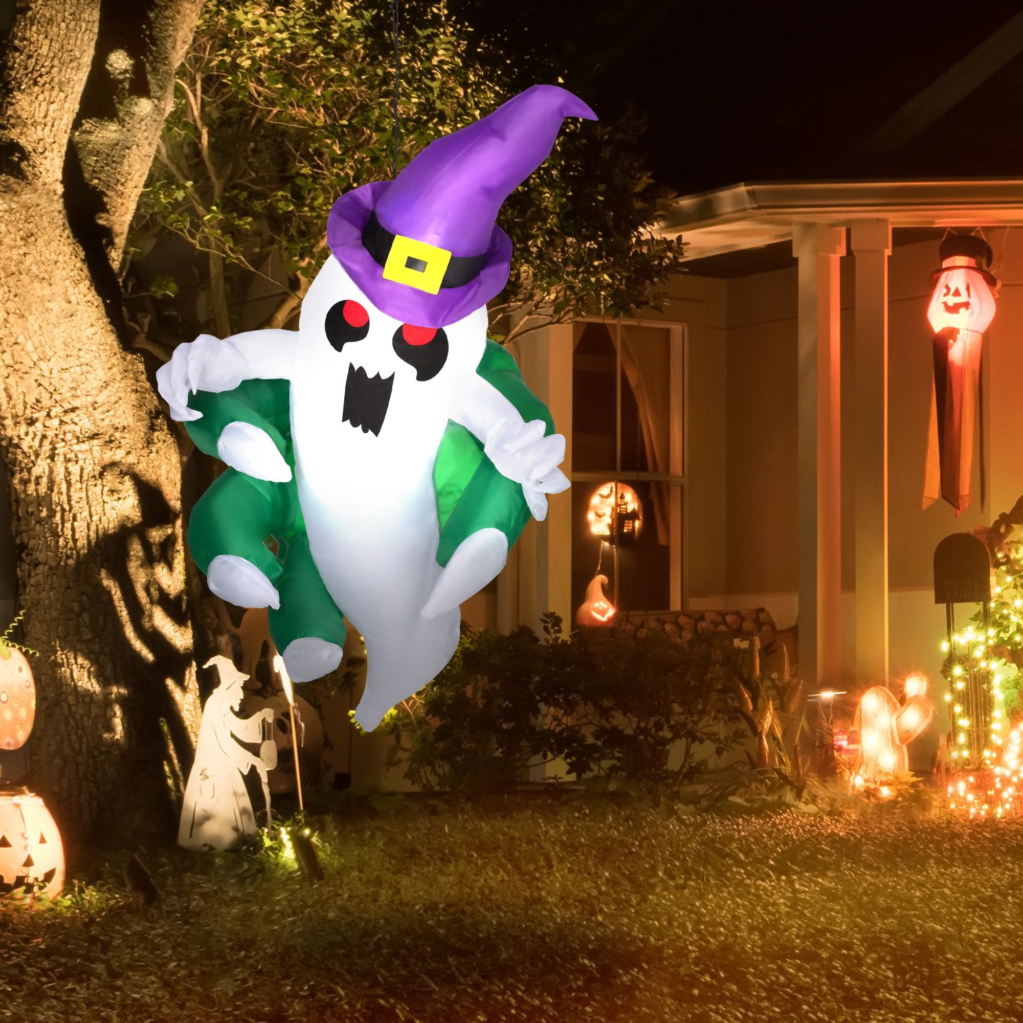 Alvantor Inflatable Halloween Sticker 3.9ft Halloween Ghost Decorations for Indoor Outdoor
