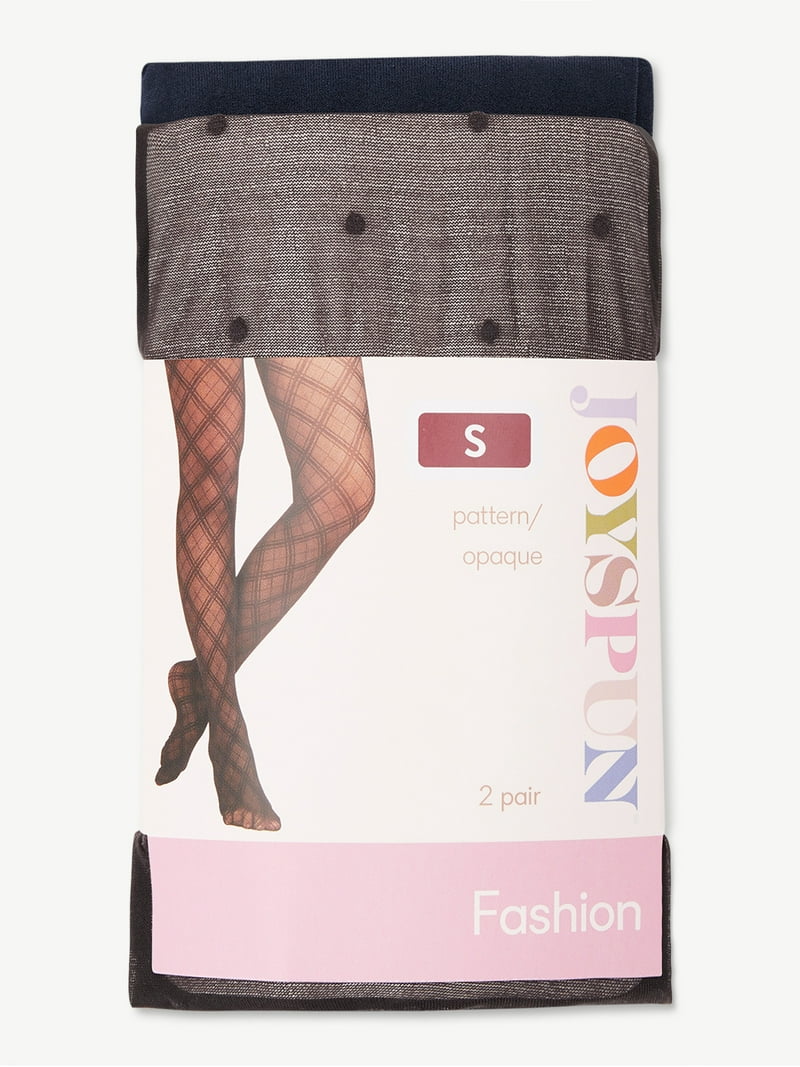 Joyspun Women's High Waist Dot and Opaque Sheer Tights 2