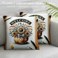 thumbnail image 3 of Orinice Pumpkin Throw Pillow Covers Welcome Style Decorative Pillow Covers Linen Vintage Yellow Sunflower Pillow Cases Autumn Fall Farmhouse Cushion Covers  for Home Sofa Pillowcase  White, 3 of 5