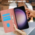 thumbnail image 6 of Compatible for Samsung Galaxy S21 Wallet Case,RFID Block Flip PU Leather Phone Cover with Wrist Supports Wireless Charging with Credit Card Holder Kickstand Heavy Duty Phone Cover,Pink, 6 of 7