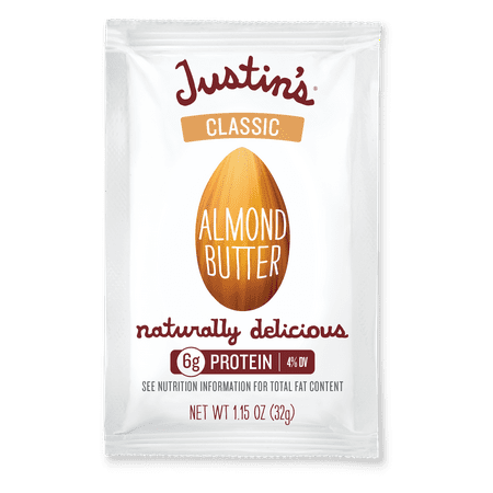 Justin's Classic Gluten-Free Almond Butter Squeeze Packs, 1.15 oz Plastic Pouch