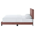 thumbnail image 6 of Tufted Platform Bed Frame, Full Size, Velvet, Pink, Modern Contemporary Urban Design, Bedroom Master Guest Suite, 6 of 8
