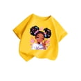 thumbnail image 3 of MEZZALL T-Shirt Graphique Mignon pour Fille, Col Rond, Manches Courtes, Tee d'Été Décontracté, T-Shirts Hauts, Jaune, 11-12 Ans, 3 of 5