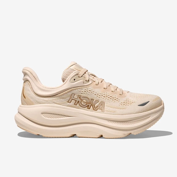 HOKA Women's Bondi 9, Vanilla/Birch, 5, Wide