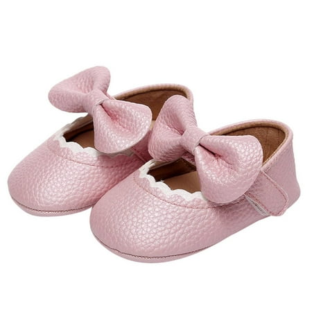 

yinguo girls single shoes ruffles bowknot first walkers shoes toddler sandals princess shoes pink 12
