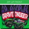 thumbnail image 3 of Monster Jam Toddler Boys' Zip-Up Coverall Black Grave Digger, 3 of 7