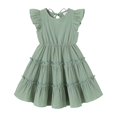 thumbnail image 1 of Vestido YOUNGER TREE 2-3T para niños pequeños con mangas con volantes, verde, 1 of 7