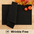 thumbnail image 5 of decorUhome Placemats Set of 6 - Cotton Linen Blend Washable Heat Resistant Dining Table Mats, Black, 13" x 19", 5 of 7