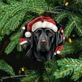 thumbnail image 5 of Christmas Ceramic Ornament Santa Hat Black Labrador Double-Sided Printed 3" Ceramic Christmas Ornament Dog Lovers Xmas Holiday Keepsake Christmas Tree Decoration Gifts Keepsake for Family, 5 of 8
