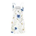 thumbnail image 5 of PENGXIANG Robe d'Été Sans Manches pour Femmes Mini Robe Col en V Bretelles Spaghetti Robe d'Été Athlétique Courte avec Poches, 5 of 5