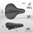 thumbnail image 2 of Asiento para bicicleta antiprostatico con base de gel y lampara portatil negro/azul WL-4431 Mariluz, 2 of 12