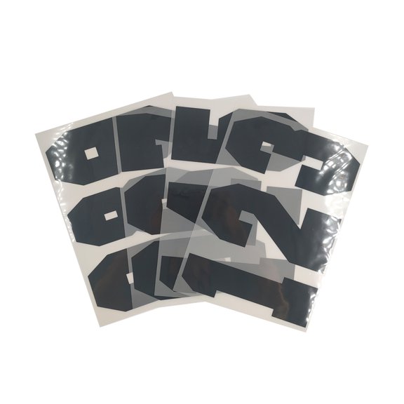 12 Packs: 12 ct. (144 total) 8" Iron-On Black Numbers by Make Market