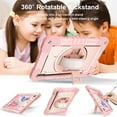 thumbnail image 6 of for Samsung Galaxy Tab S10 2024/S9 2023/S8 2022/S7 2020 Case 11" & S9 FE 10.9" 2023,360 Rotation Kickstand Handle Wrist Strap Armor Heavy Duty Rugged Cover + Adjustable Shoulder Strap,Rosegold, 6 of 7