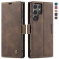 thumbnail image 2 of Dteck Case for Samsung Galaxy S24 Ultra,Vintage Leather Magnetic Wallet Case Card Slot TPU Shockproof Kickstand Full Body Protective Cover for Galaxy S24 Ultra,Coffee, 2 of 8