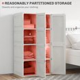 thumbnail image 4 of HOMCOM Garde-Robe Portative avec Portes et 8 Compartiments en Cubes, 4 of 10