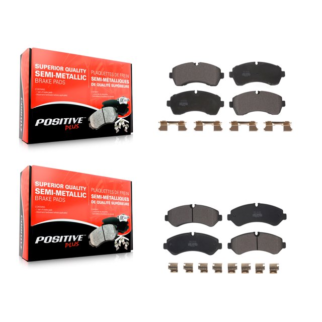Positive Plus Front Rear Semi-Metallic Brake Pads Kit for Car Mercedes-Benz Sprinter 3500 4500 3500XD Freightliner KPF-100611