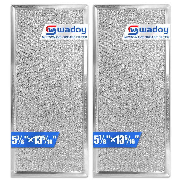 Microwave Grease Filter WB06X10596 Replacement Compatible with GE, Whirlpool, Samsung & Maytag Microwaves by Wadoy- 2 Pack