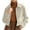 Beige(Womens Outerwear), variant on GUACER Womens Zip Up Short Jackets Fashion Suede Collared Long Sleeve Tops Vintage Fall Winter Casual Crop Coat