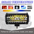 thumbnail image 2 of 1 par de luces antiniebla de conducción todoterreno impermeables de barra de luz de trabajo LED de 6,5 pulgadas y 400 W Tmvgtek Accesorios para autos y motos, 2 of 8