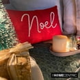 thumbnail image 3 of Holiday Lumbar Pillow Cover, 12" x 18" Red Silk Pillowcase, Modern Letters And Words Christmas Oblong Pillow Cover For Sofa Couch, Hotels, Living Room, Bed Room - Noel, 3 of 9