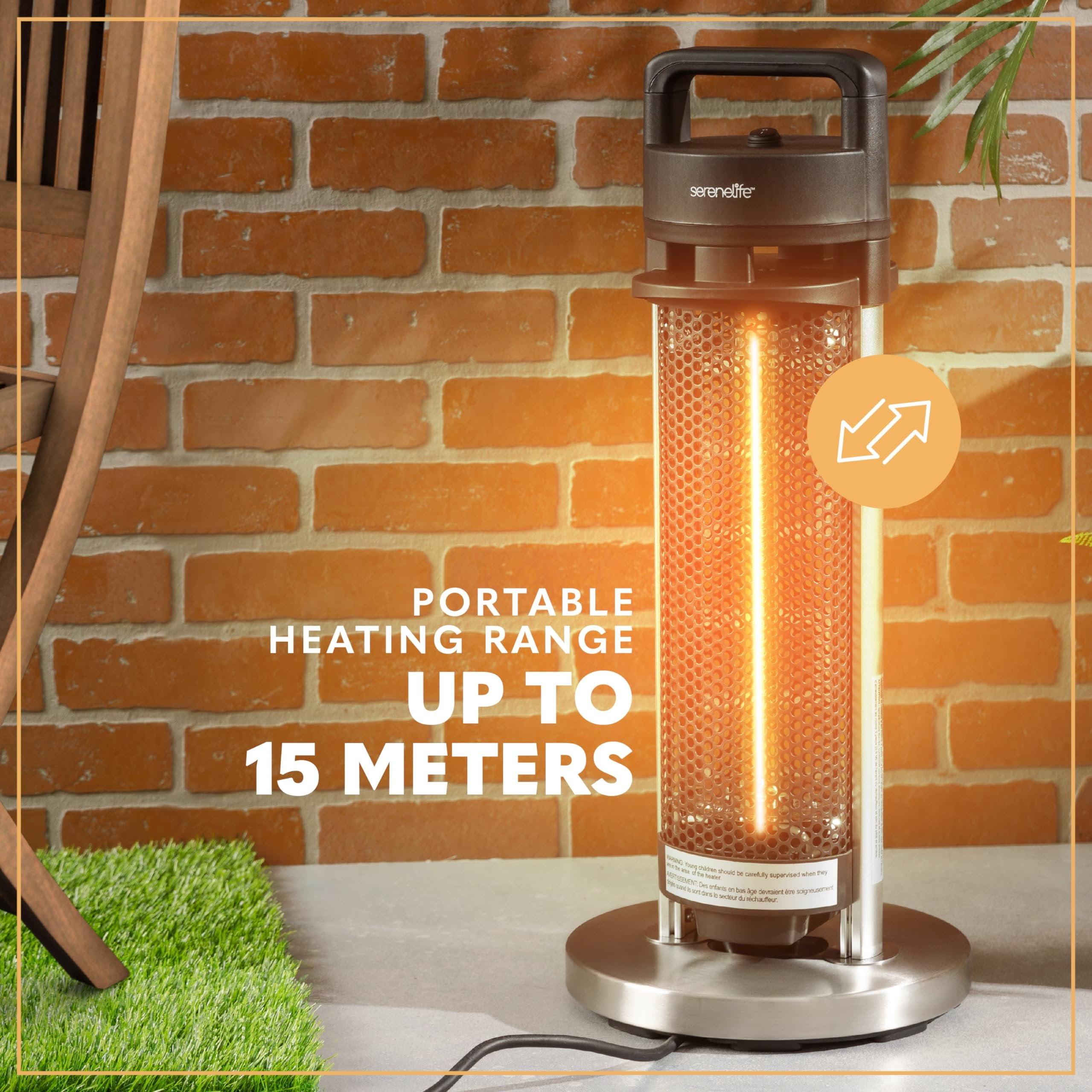 Electric Heaters Swan Portable Patio Heater SereneLife Electric