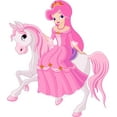 thumbnail image 2 of Princess Riding Horse Wall Mural by Wallmonkeys Peel and Stick Graphic (24 in H x 21 in W) WM213053, 2 of 4