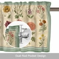 thumbnail image 6 of Colored Floral Valance Curtain Retro Colorful Flowers Linen Texture Window Valances Rod Pocket Short Curtains Window Treatments for Kitchen Bedroom Bathroom Laundry 60" x 14", 6 of 9