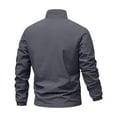 thumbnail image 5 of Xzbqbs Mens Casual Jackets Lightweight Full Zip Up Solid Color Sport Coats Stand Collar Workout Running Jacket With Zipper Pockets, 5 of 7