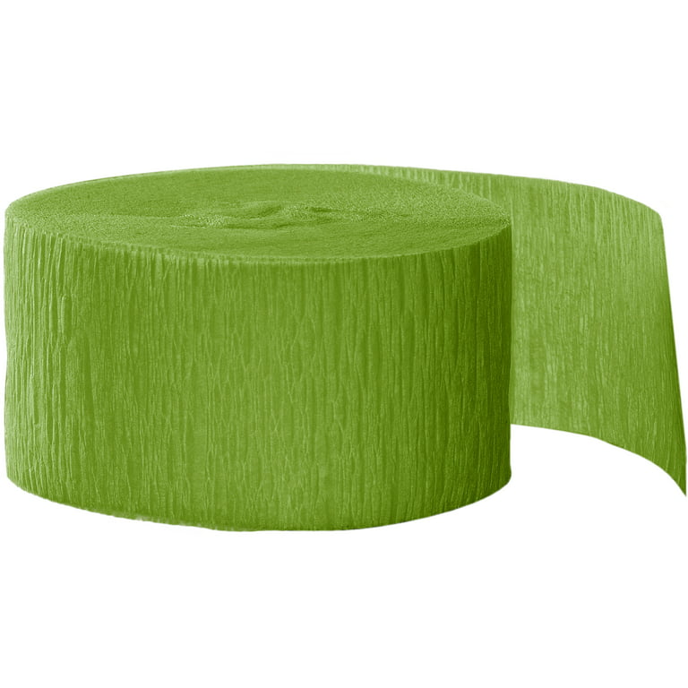 81ft Lime Green Crepe Paper Streamers