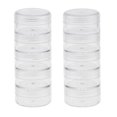 thumbnail image 1 of GUOOL 4X 10 Stackable Screw Top Jar Stacking Container, Balm, Crafts, Cream, Glitters, 1 of 9
