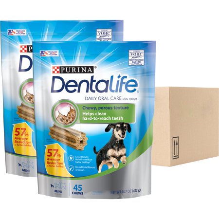 UPC: 0017800185912 | Purina DentaLife Chicken Dental Treats Variety Pack for Dogs 14.7 oz Pouches (2 Pack)