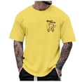 thumbnail image 6 of TrendOFT Shirts for Men Graphic Tees Back Side Graphic Print Short Sleeve Crew Neck Loose Casual Summer Tops Mens Tees Yellow S, 6 of 8