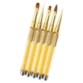 thumbnail image 1 of 5 Piezas Lápiz Trazador de Líneas de Dibujo de Uñas Arte Gel Polaco Manija de Cristal Oro Sunnimix Pluma del arte del clavo, 1 of 7