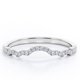 thumbnail image 1 of JeenMata Alianza de Boda Curvada con Forma de Nube de Diamantes de Talla Redonda de 0,15 TCW y Pavé Festoneado en Oro Blanco de 10 K, 1 of 6
