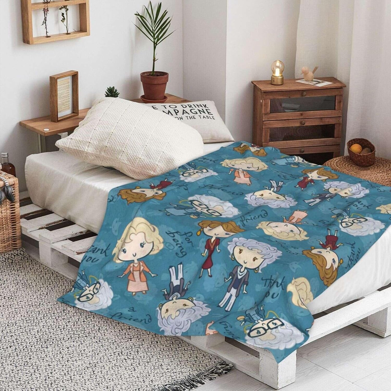 Goldengirls Blanket for Women Gifts Cozy Throw Blankets Lightweight Golden Girls Merchandise for Couch Bed Sofa Car Home Decor