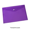 thumbnail image 2 of Sidaley Organizador de carpetas transparente impermeable de 10 piezas para documentos almacenamiento portátil transparente elegante Carpetas de archivos púrpura transparente 18 A4, 2 of 6