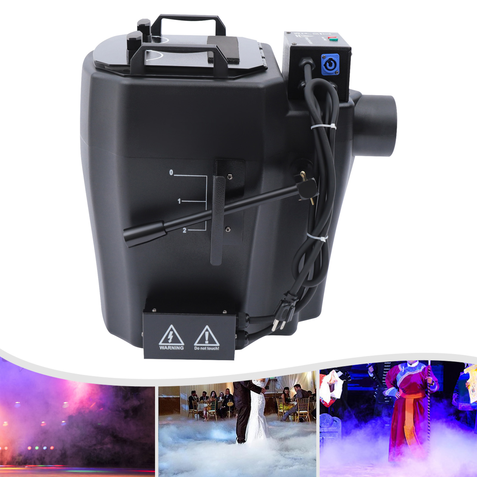 48*48.5*47cm 6000W Dry Ice Fog Machine Low Lying Smoke Machine Effect For Wedding Party Large Stage Performances Parties