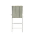 thumbnail image 5 of Armen living Nolan 26 in. Matte White Counter Height Rubberwood Barstool with Fog Fabric Seat, 5 of 10