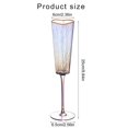 thumbnail image 3 of 1Pair Love Heart Glass Goblet Practical Champagne Flute with Gold Edges High Stemmed Glasses Gold Rimmed Glasswares, 3 of 4