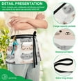 thumbnail image 4 of Yayeee Waist Apron with Pockets for Cooking Waterproof Half Server Aprons, Gray Cat Pattern, 4 of 7