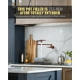 thumbnail image 4 of Wowow Brass Wall Mounted Pot Filler Faucet with Double Joint Swing Arms in Rose Gold, 4 of 8