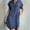 Dark Blue, variant on ZZwxWA Womens Short Sleeve Denim Shirt Midi Dress Button Down Tunic Jean Dress with Pockets Loose Jean Casual Shift Dress Tunic Top
